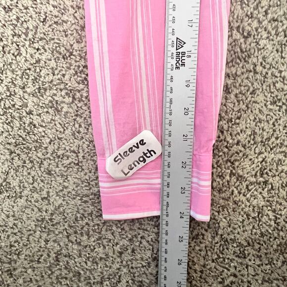 Talbots Womens M Preppy Coastal Old Money Classic Office Striped Button Up Shirt - Picture 8 of 9